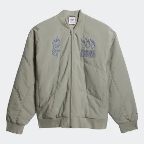 Adidas Dill Copa Quilted Jacket - Silver/Royal Blue