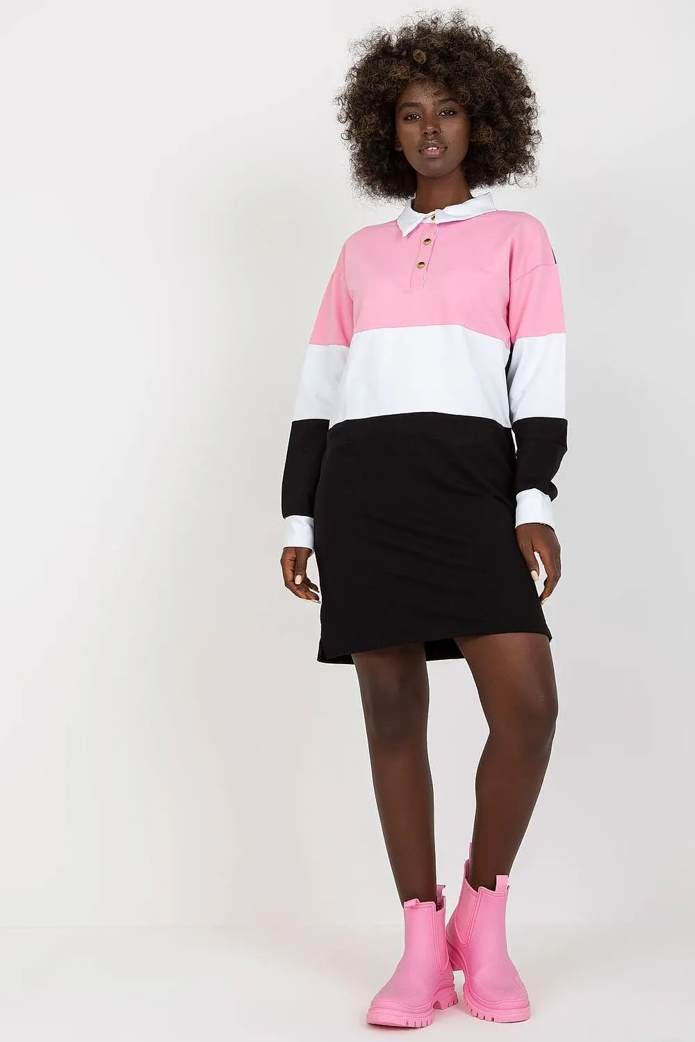 Chic Parisian Heart Neck Long Sleeve Dress - Effortlessly Stylish Daytime Attire