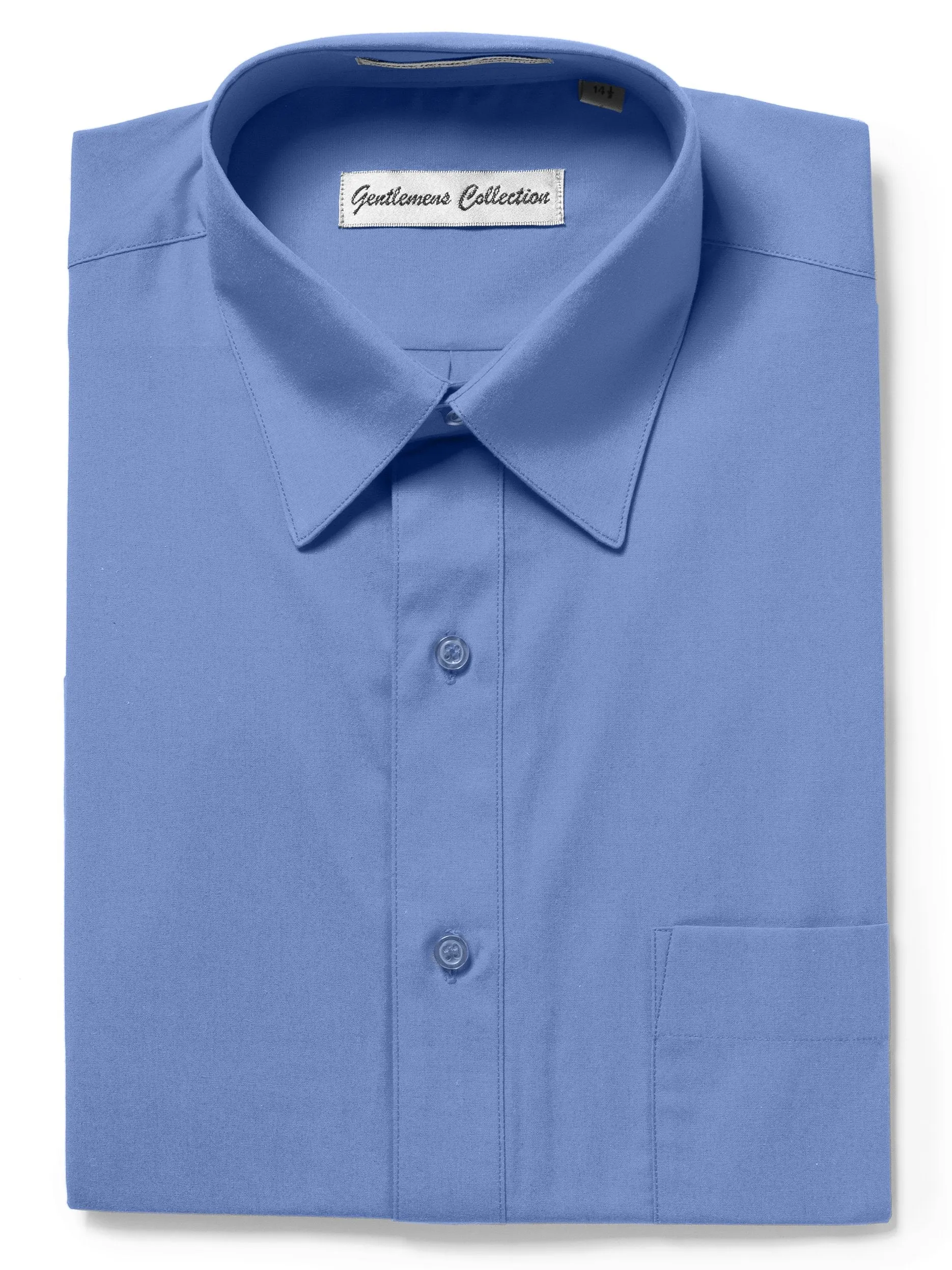Gentlemen's Collection Mens Regular Fit Short Sleeve Easy Care Dress Shirt - Colors