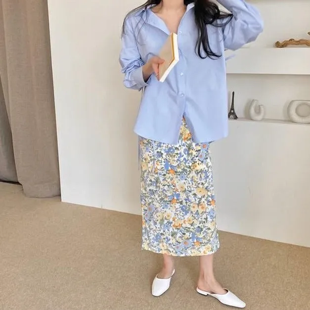 [Korean Style] Esmin Loose fit Drawstring Shirts