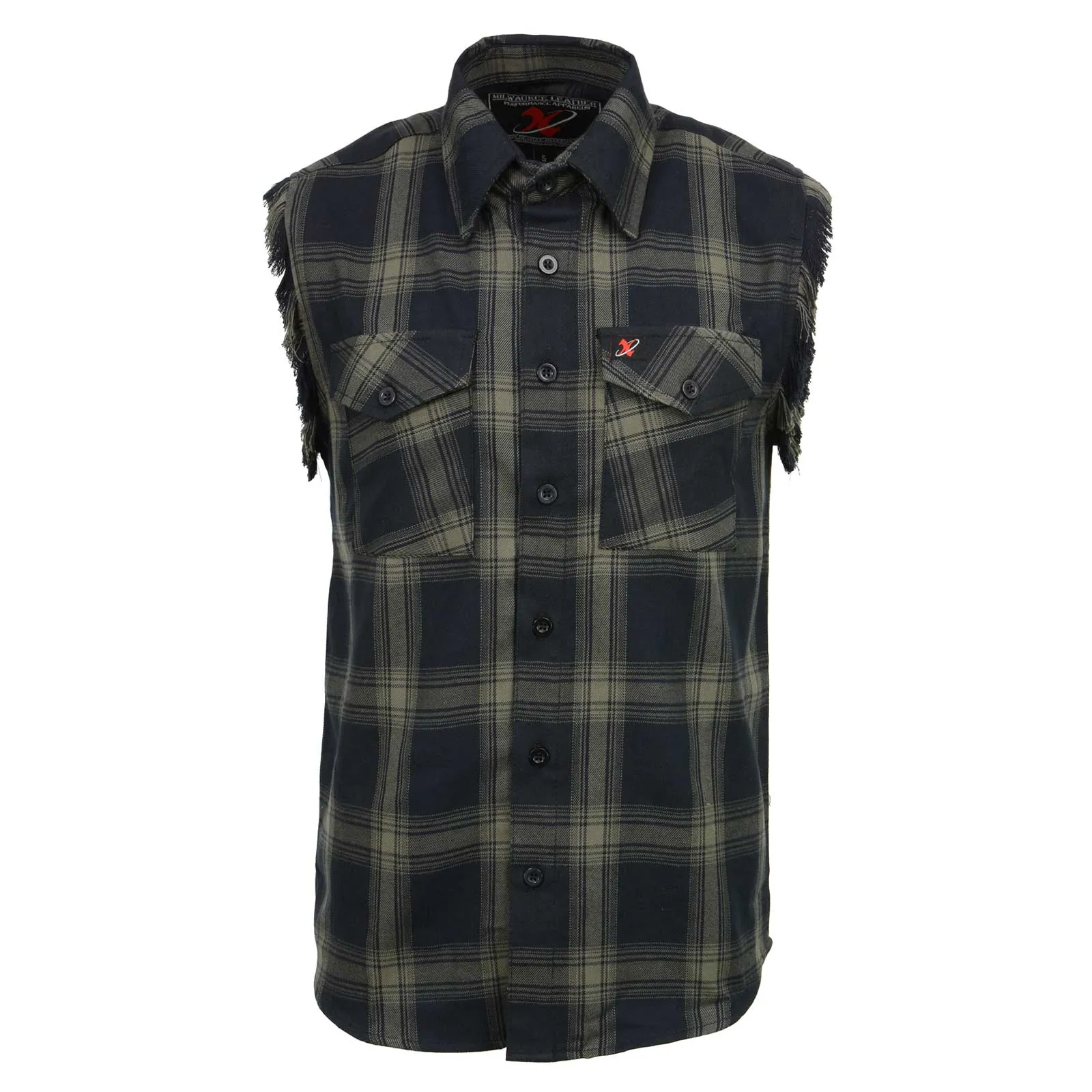 Milwaukee Leather MNG11695 Men’s Classic Black and Dark Grey