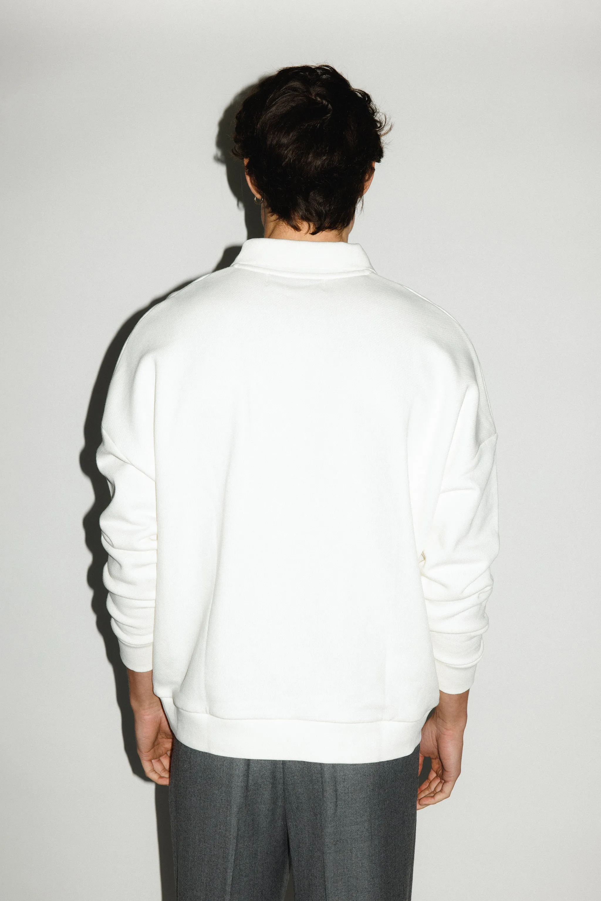 Pacific Oversized Collared Sweatshirt  |  Ivory