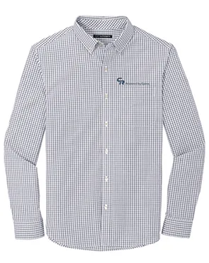 Port Authority Gingham Easy Care Shirt, Gusty Grey [CR Powered by Epiroc]