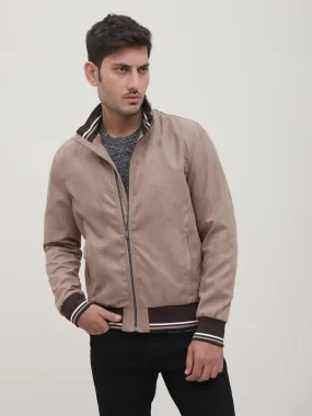 SUEDE JACKET LIGHT BROWN