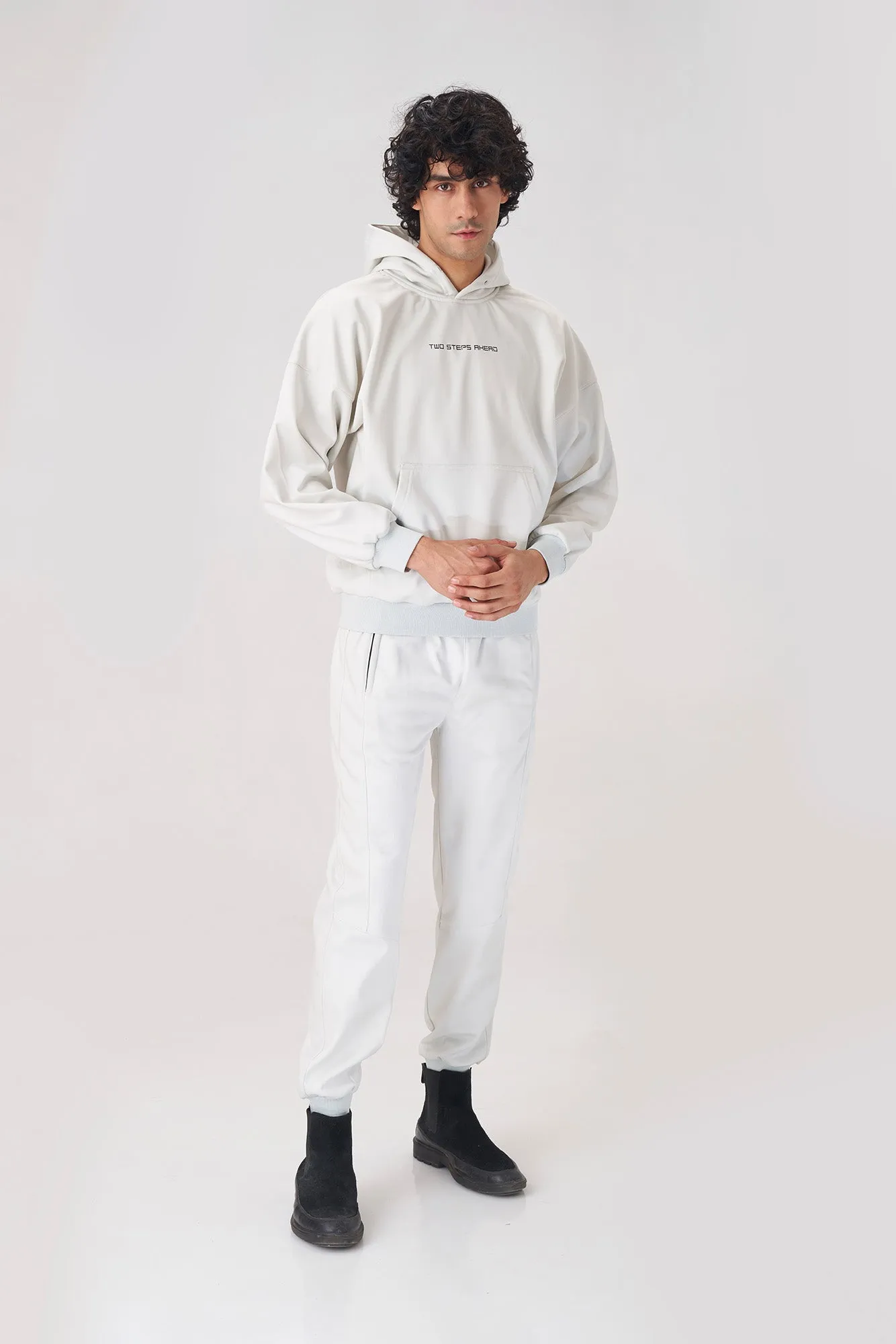 Unisex White Hoodie Tracksuit for Ultimate Comfort and Effortless Style